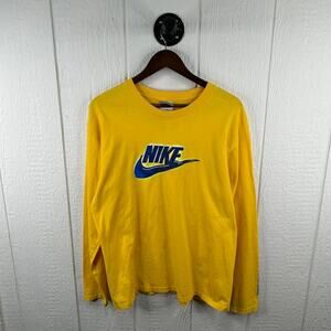 Y2K Yellow & Blue Nike Streetwear Long Sleeve Size Medium